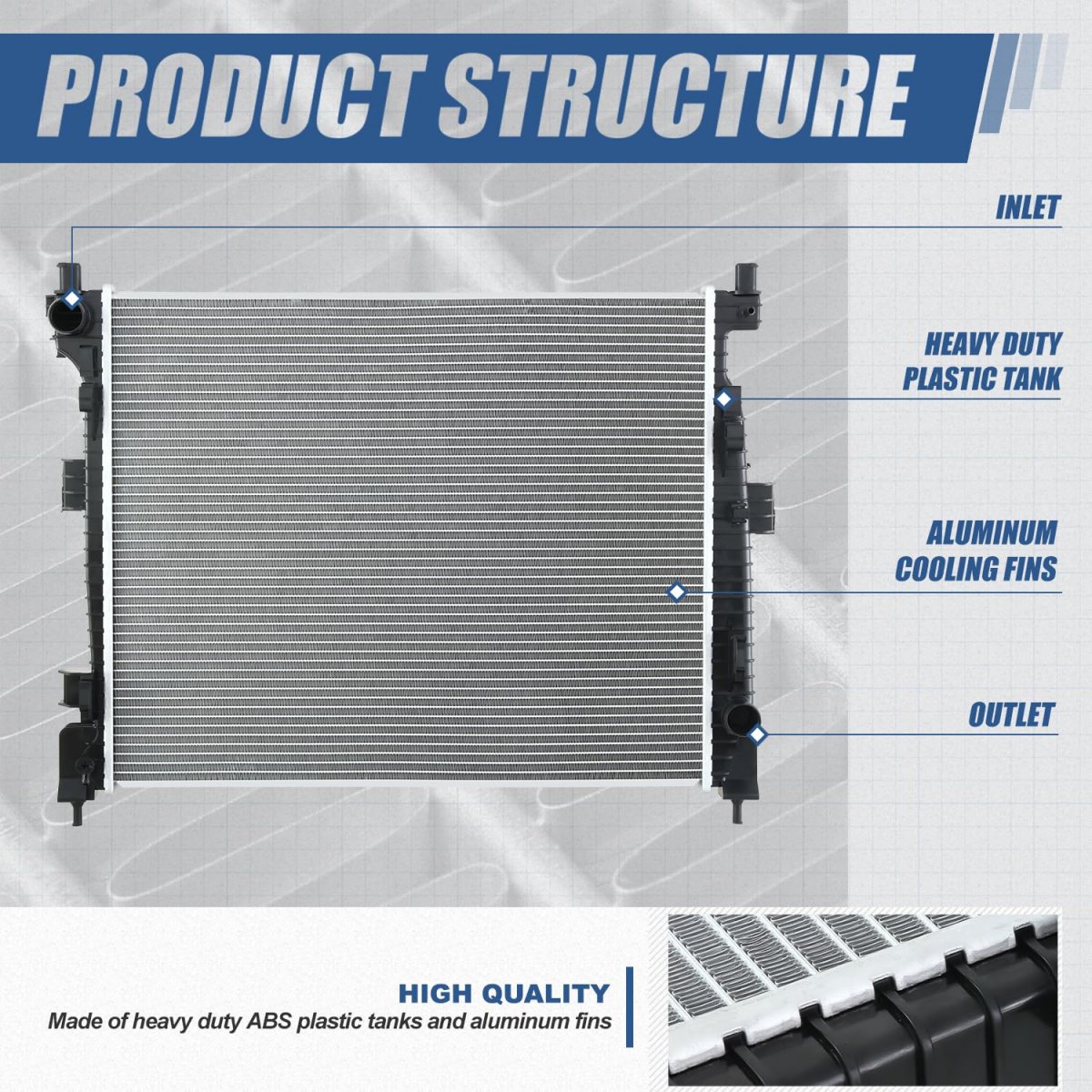 Dpi 13656 Factory Style 1-row Cooling Radiator For Dodge Durango Jeep ...