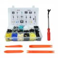 730pcs Plastic Clips Push Pin Rivets Fasteners Car Bumper Fender Retainer With Removal Tool Cable Ties