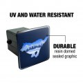 Wolf Silhouette Running Snow Scenery Tow Trailer Hitch Cover Plug Insert
