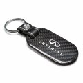 Ipick Image Made For Infiniti Logo 100 Real Black Carbon Fiber Tag Style Key Chain