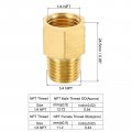 Uxcell 1 4 Npt Male X Female Brass Pipe Fitting Hex Reducer Adaptor For Water Gas Transfer 4pcs