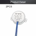 Bettomshin 2pcs Synchronous Motor Ac 110v 30-36rpm Turntable Cw Ccw Direction 4w Tyc-50 Horizontal Hole Shaft