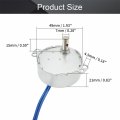 Bettomshin 2pcs Synchronous Motor Ac 110v 30-36rpm Turntable Cw Ccw Direction 4w Tyc-50 Horizontal Hole Shaft