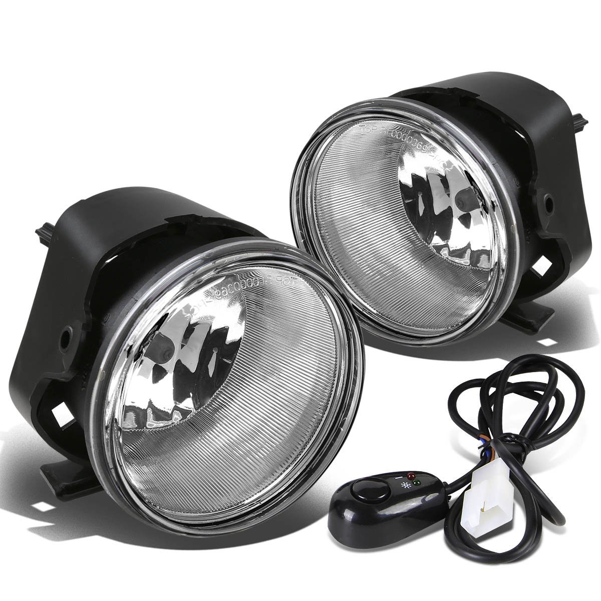 Auto Dynasty Front Driving Fog Lights With Switch For Chrysler 300 05-10 Driver And Passenger Side Clear Lens