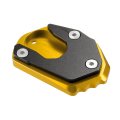 1 Set Motorcycle Kickstand Pad Side Stand Bracket Foot Extension Enlarger Plate Support For Kawasaki Z900rs 2018-2022 Gold Tone