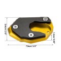1 Set Motorcycle Kickstand Pad Side Stand Bracket Foot Extension Enlarger Plate Support For Kawasaki Z900rs 2018-2022 Gold Tone