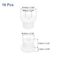 16pcs Rubber Grommets 3 8 10mm Drill Hole 1 4 6mm Id Top Hat Grommet White Silicone Plug Gasket For Wiring Automotive