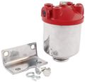 Allstar All40250 3 8 Npt Inlet Outlet Chrome Finish Canister Type Fuel Filter 