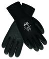 Cn9690l Coated Nylon Work Gloves Large Waterproof And Cold Resistant Black Reusable Industrial Chemical Handling 12 Pack 