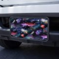 Space Galaxies Nebula Shooting Stars Pattern Novelty Metal Vanity Tag License Plate