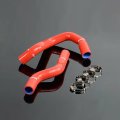 Silicone Radiator Coolant Hose Tube Kit With Clamps For Ford F100 F150 F250 Bronco Pickup 1968 To 1979 2 Piece Red Set 