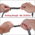 Astra Depot Gray 95ft X 3 8 20500lbs Synthetic Winch Rope Cable 10 Anodized Black Hawse Fairlead W 4 Mounting Hole 254mm