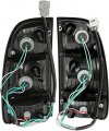 Hecasa Tail Light Compatible With 2000-2006 Toyota Tundra Regular Access Cab Halogen Lamp Assembly W Bulbs Replacement For