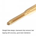 Uxcell Thread Tap Metric M1 6 X 0 35 Titanium Coated Cobalt Hss High Speed Steel 3 Straight Flutes Machine Mini Micro Screw