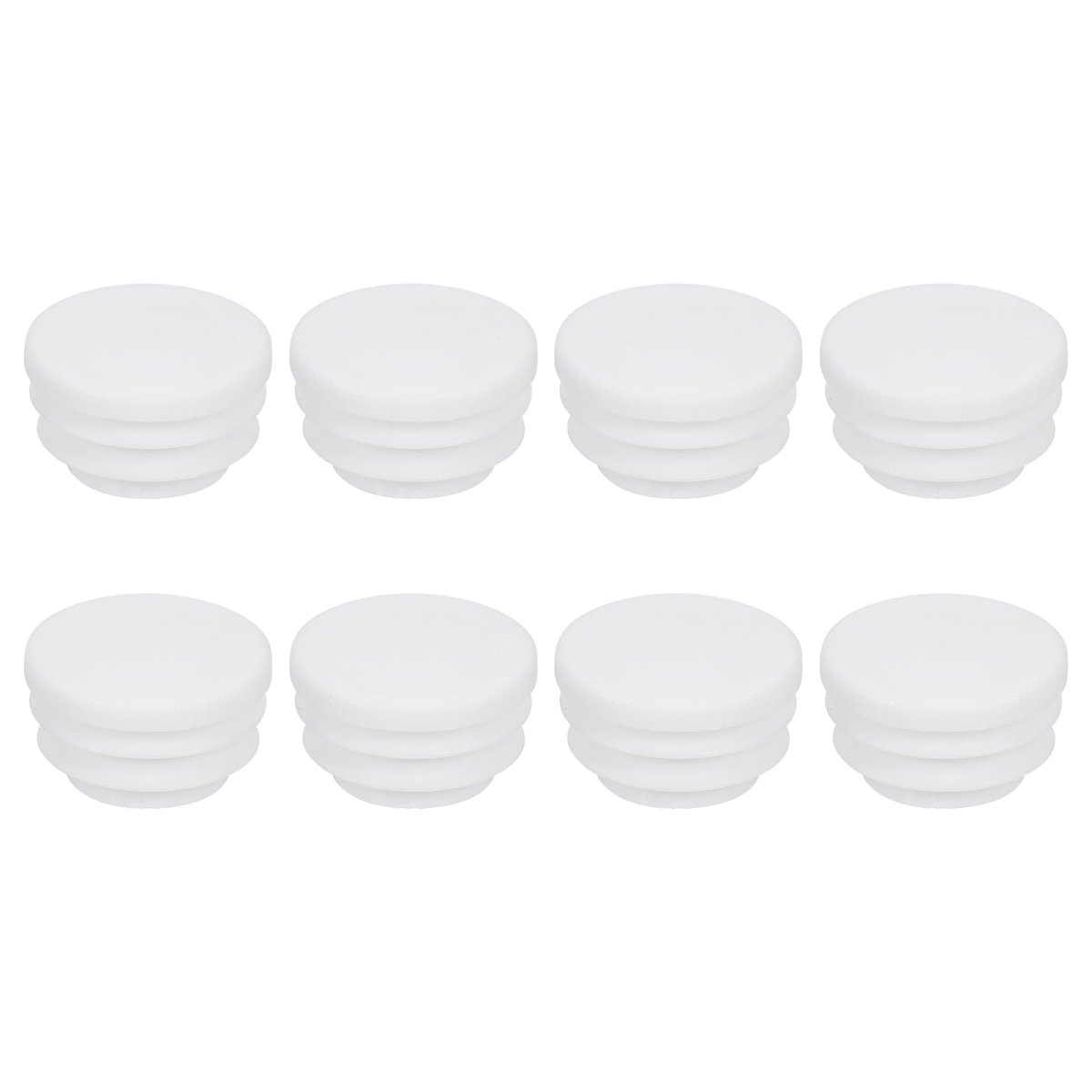 8pcs Round Plastic Hole Plug 0 98 Dia Rubber End Caps Pipe Tube Inserts Blanking For Chair Legs Metal Post Furniture White