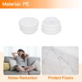 8pcs Round Plastic Hole Plug 0 98 Dia Rubber End Caps Pipe Tube Inserts Blanking For Chair Legs Metal Post Furniture White