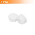 8pcs Round Plastic Hole Plug 0 98 Dia Rubber End Caps Pipe Tube Inserts Blanking For Chair Legs Metal Post Furniture White