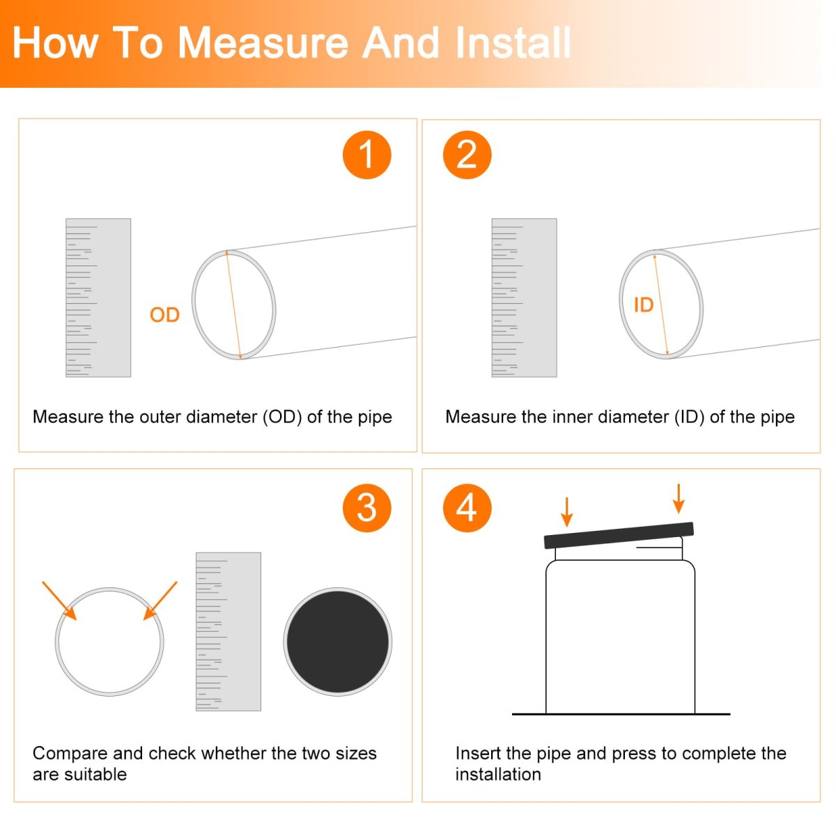 8pcs Round Plastic Hole Plug 0 98 Dia Rubber End Caps Pipe Tube Inserts Blanking For Chair Legs Metal Post Furniture White
