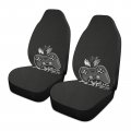 Dark Grey Game Joystick The Best Player Lightenings On 2 Pcs Car Front Seat Covers Non-slip Vehicle Premium Fabric Protector