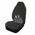 Dark Grey Game Joystick The Best Player Lightenings On 2 Pcs Car Front Seat Covers Non-slip Vehicle Premium Fabric Protector