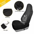 Dark Grey Game Joystick The Best Player Lightenings On 2 Pcs Car Front Seat Covers Non-slip Vehicle Premium Fabric Protector