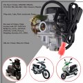 Procompany Carburetor For 50cc Scooter Gy6 139qmb 50qt Moped 49cc 60cc 80cc Sunl Baja With Electric 2pin Pump