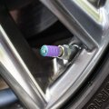 Cute Kawaii Rainbow Llama Unicorn Tire Rim Wheel Aluminum Valve Stem Caps