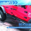 Club 5 Racing Stainless Step Down Rock-slider W Courtesy Lights For Scx10 Iii Jt Gladiator