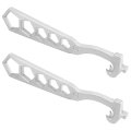 5 Hole Hydrant Wrench 2 Pack Plated Iron Fire Equipment 14-1 4 Length 1 Thickness Built-in Spanner For Pin Or Rocker Lug 