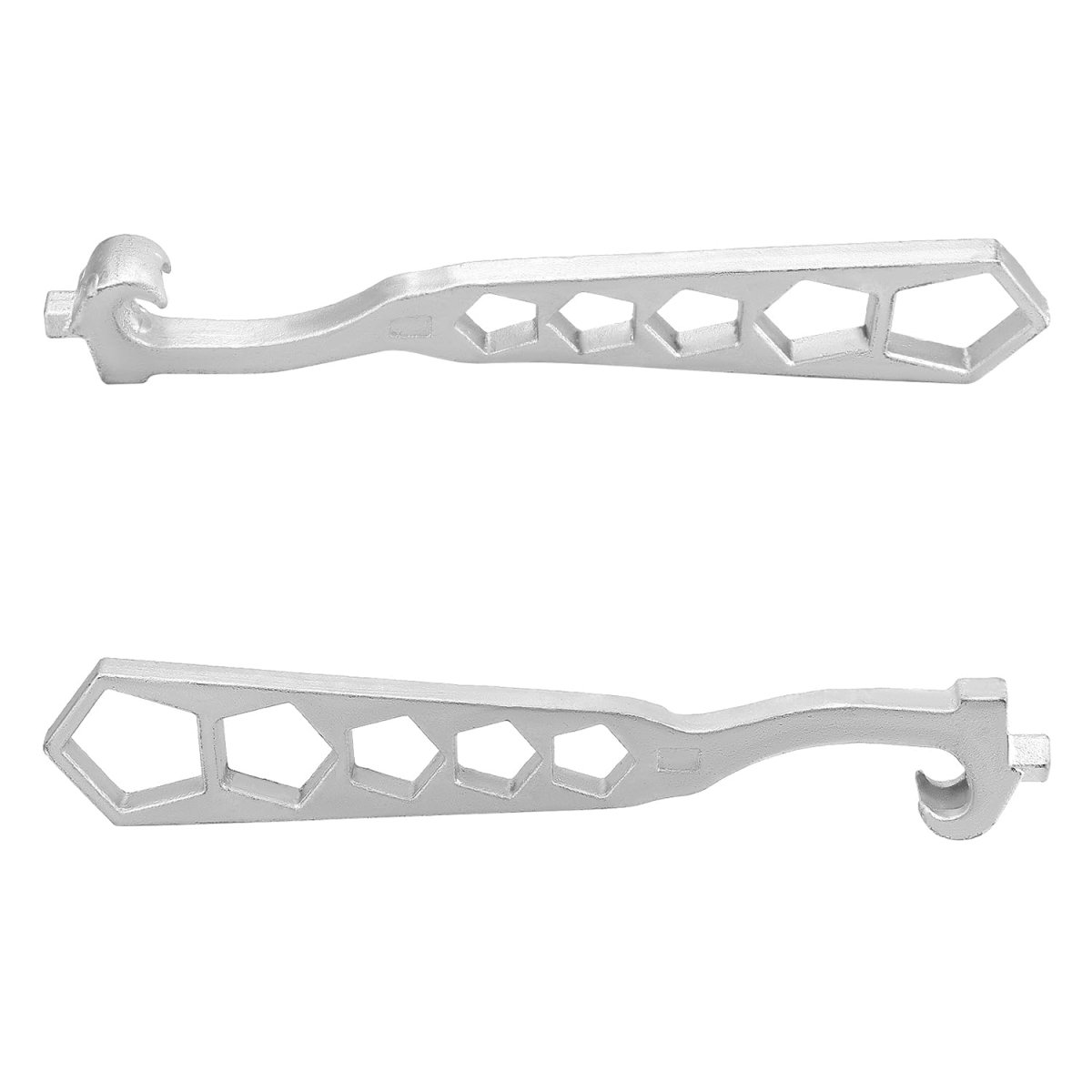 5 Hole Hydrant Wrench 2 Pack Plated Iron Fire Equipment 14 In Length 0 5 Thickness Built Spanner For Pin Or Rocker Lug