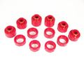 Prothane 7-112 Red Body And Standard Cab Mount Bushing Kit 12 Piece 