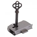 Rounded Half Mortise Lock W Skeleton Key For Left Hand Cabinet Doors Ua-033-ll 