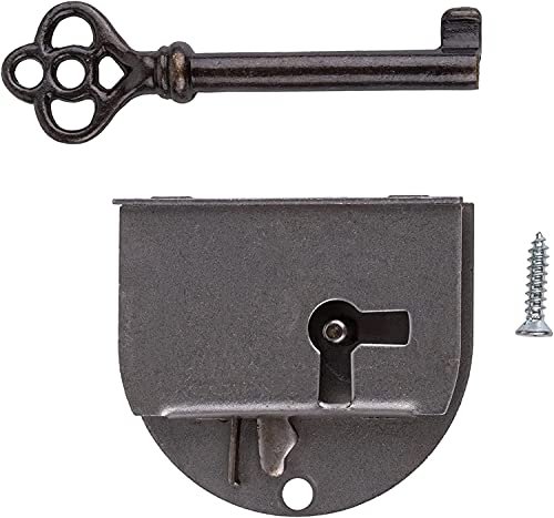 Rounded Half Mortise Lock W Skeleton Key For Left Hand Cabinet Doors Ua-033-ll