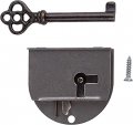 Rounded Half Mortise Lock W Skeleton Key For Left Hand Cabinet Doors Ua-033-ll