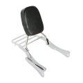 Chrome Backrest Sissy Bar Luggage Rack Fits For Honda Shadow Spirit Vt 750dc 2001-2008 