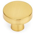 Cosmas 25 Pack 5234bb Brushed Brass Contemporary Round Cabinet Knob Diameter 1-1 4 