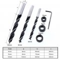 Artisanshow 8pcs Woodworking Dowel Jig Pocket Hole Wood Drillinging Saw Kit Metal Dowel Pins 6 8 10mm Bits Drill Guide