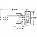 Prime-line Mp4353 Swing Bar Door Guard With Ball 4-7 8 In Solid Brass Satin Chrome Single Pack