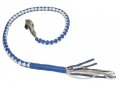 Motorcycle Biker Get Back Whip Genuine Leather 42 Long Blue White 