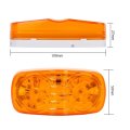 Npauto 14pcs Trailer Marker Led Lights 4x2 Inch Double Bullseye 7 Amber Red 10 Side Light Indicator Surface Mount For Truck Rv