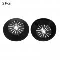 Uxcell Pipe Cover Decoration 2pcs 15mm-45mm Pp Plastic Escutcheon Collar Water Drain Line Black
