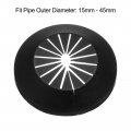 Uxcell Pipe Cover Decoration 2pcs 15mm-45mm Pp Plastic Escutcheon Collar Water Drain Line Black