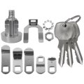 Specialized Mailbox Lock L-72c Replacement Kit Includes 1 Cylinder 3 Keyed Alike 5 Shaped Locking Tabs And 1 Nut 