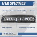 Sequential Arrow Led Rear Tail Center High Mount Stop Lamp Third Brake Light Compatible With Dodge Ram 1500 2500 3500 09-18
