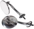Allstar All76400 5 Long Chrome Arm 4 Diameter Stainless Steel Head Swan Neck Style Side View Mirror Pair 