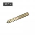 Uxcell M5x35mm Hanger Bolts 12pcs Double Ended Thread Dowel Screws For Wood Furniture Connecting