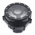 Httmt- Black Clear Cnc See Through Left Engine Stator Cover Crankcase Compatible With Yamah Yzf R1 1998-2003 P N Mt313-052a-bk