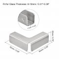 Uxcell Glass Fixing Clip 4pcs For 8-10mm 304 Stainless Steel L-shaped Connector Combination Bracket Reinforced Clamp Display