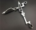 Xkh Group Motorcycle Chrome Long Angled Adjustable Peg Mounting Kit Stiletto Shape Footrest Foot Pegs For V-star Roadstar