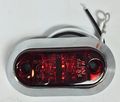 Clear Red Led Surface Mount Clearance Marker With Chrome Rectangle Bezel 3 25 In X 1 75 Kit 18 Pack 
